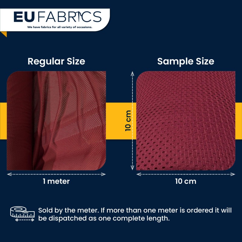 Wine Airtex Mesh Fabric 