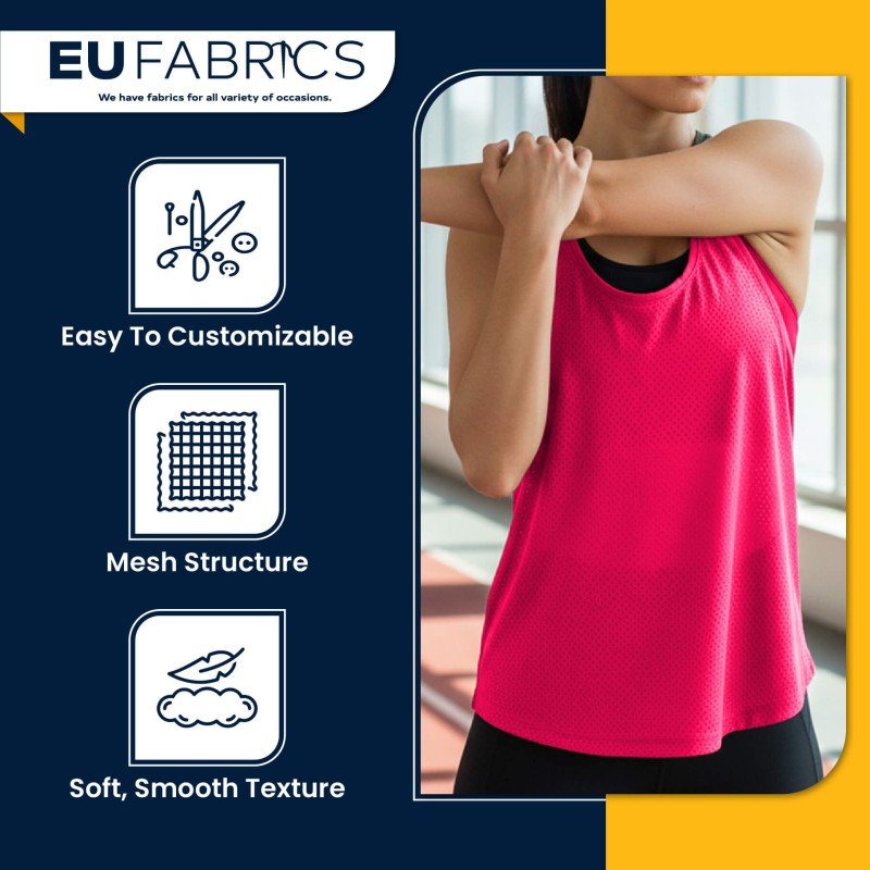Pink Airtex Mesh Fabric - Clearance