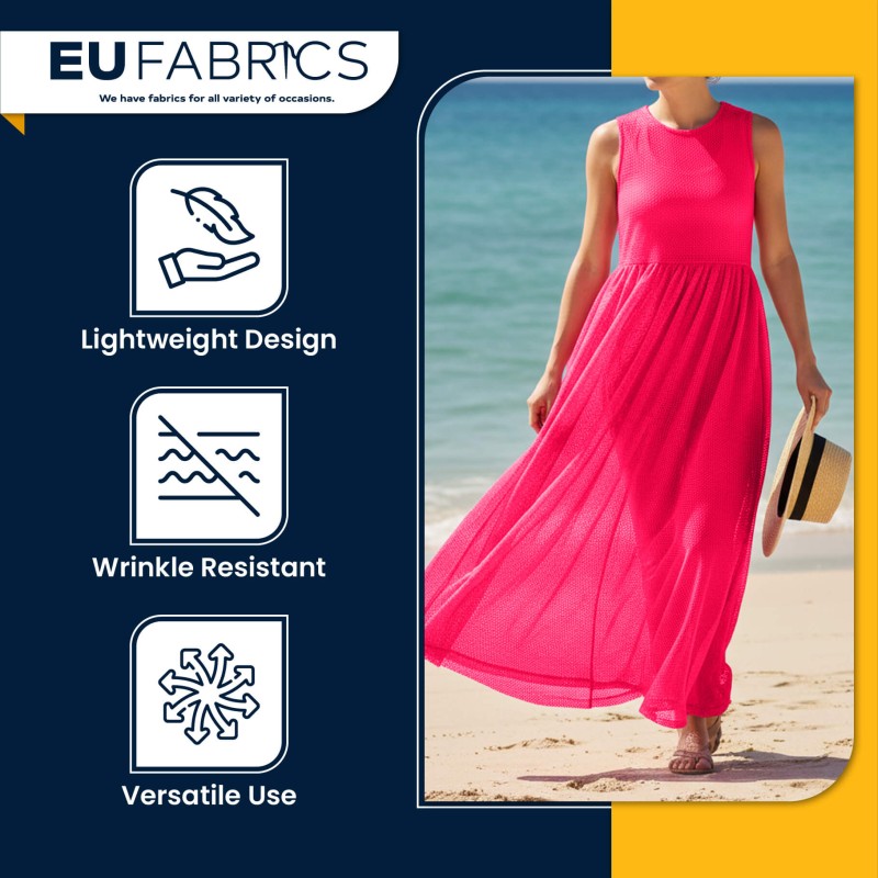 Pink Airtex Mesh Fabric - Clearance