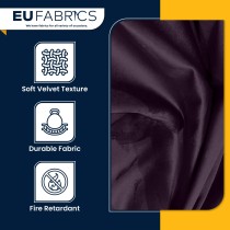 Fire Retardant Velvet Upholstery Fabric - Clearance