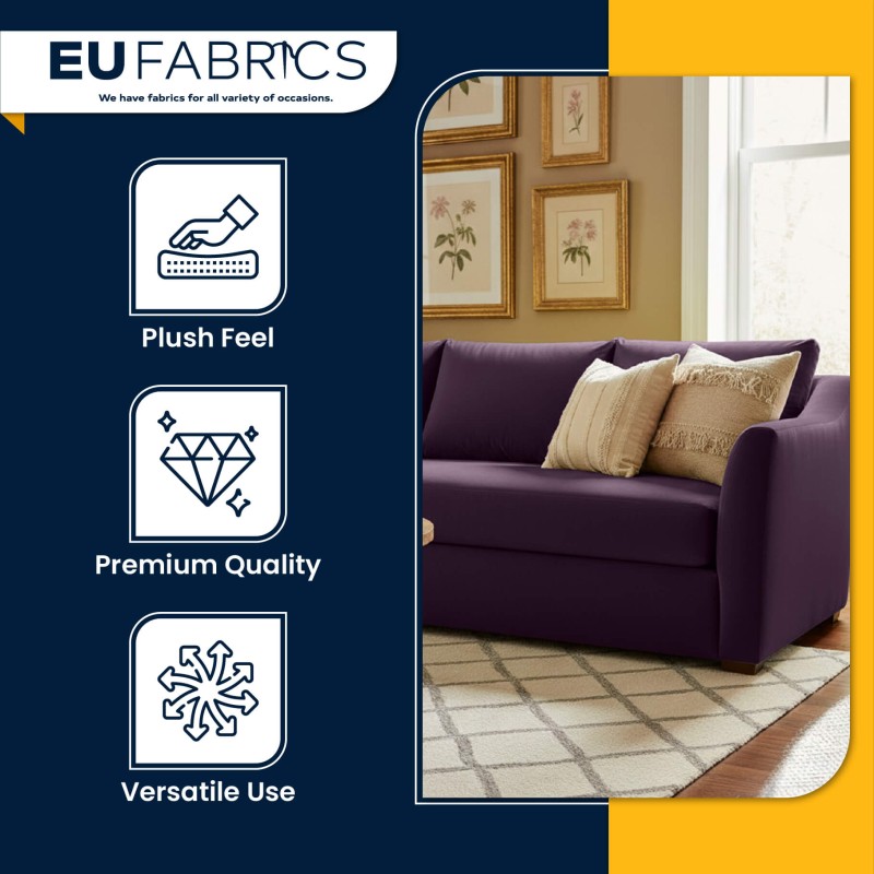 Fire Retardant Velvet Upholstery Fabric - Clearance