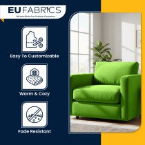 Fire Retardant Velvet Upholstery Fabric Lime Green - Clearance