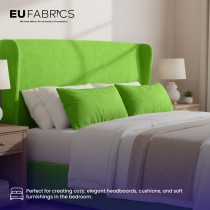 Fire Retardant Velvet Upholstery Fabric Lime Green - Clearance