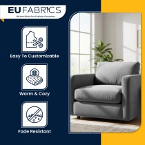 Fire Retardant Velvet Upholstery Fabric Silver - Clearance