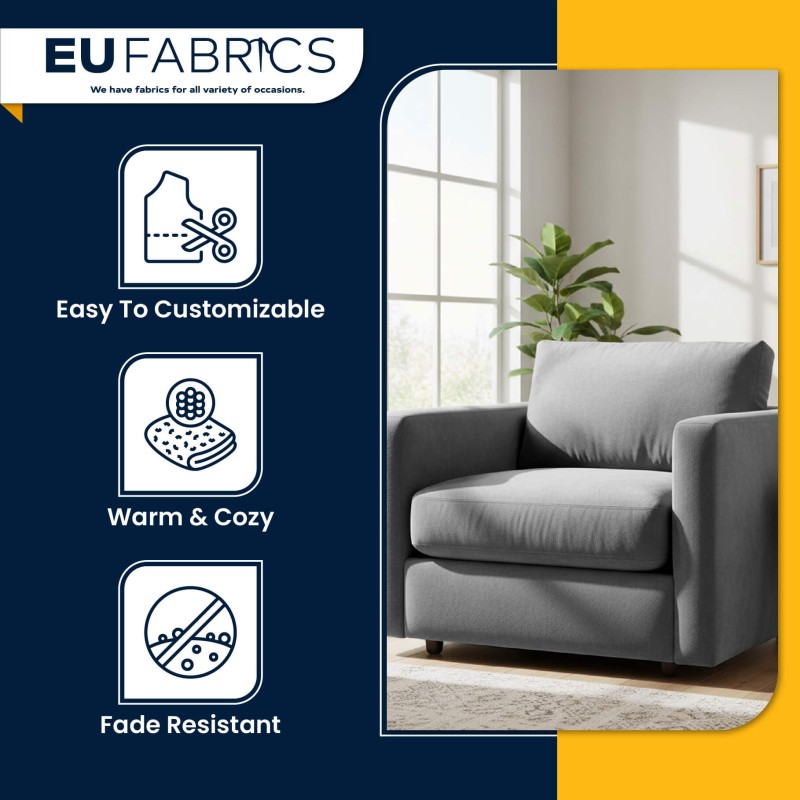 Fire Retardant Velvet Upholstery Fabric Silver - Clearance