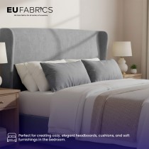 Fire Retardant Velvet Upholstery Fabric Silver - Clearance