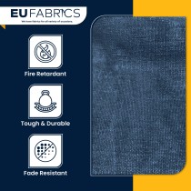Fire Retardant Heavy Duty Upholstery Fabric Blue Steel - Clearance