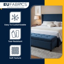 Fire Retardant Heavy Duty Upholstery Fabric Blue Steel - Clearance