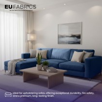 Fire Retardant Heavy Duty Upholstery Fabric Blue Steel - Clearance