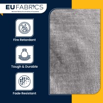 Fire Retardant Heavy Duty Upholstery Fabric Silver - Clearance