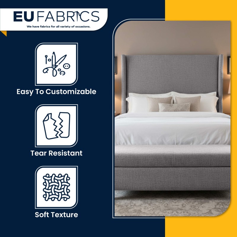 Fire Retardant Heavy Duty Upholstery Fabric Silver - Clearance