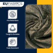 Fire Retardant Heavy Duty Upholstery Fabric Olive - Clearance