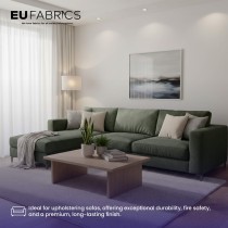 Fire Retardant Heavy Duty Upholstery Fabric Olive - Clearance