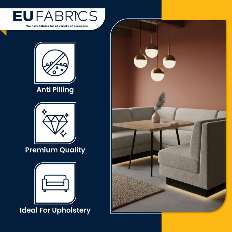 Fire Retardant Heavy Duty Upholstery Fabric Oats - Clearance