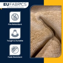 Fire Retardant Heavy Duty Upholstery Fabric Fawn - Clearance