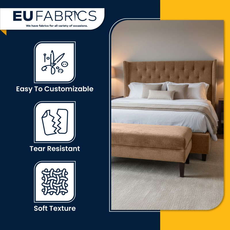 Fire Retardant Heavy Duty Upholstery Fabric Fawn - Clearance