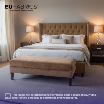 Fire Retardant Heavy Duty Upholstery Fabric Fawn - Clearance