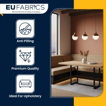 Fire Retardant Heavy Duty Upholstery Fabric Beige Check - Clearance