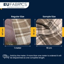 Fire Retardant Heavy Duty Upholstery Fabric Oats Check - Clearance