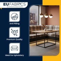 Fire Retardant Heavy Duty Upholstery Fabric Oats Check - Clearance