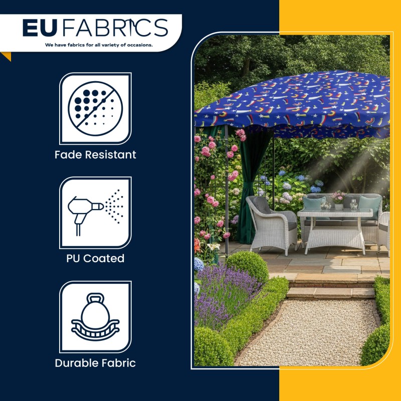 7oz PU Coated Waterproof Fabric Royal