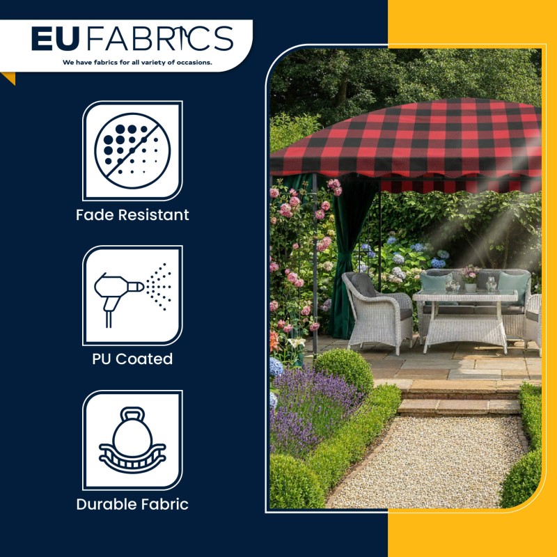 7oz PU Coated Waterproof Fabric Red