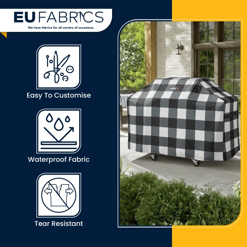 7oz PU Coated Waterproof Fabric Black