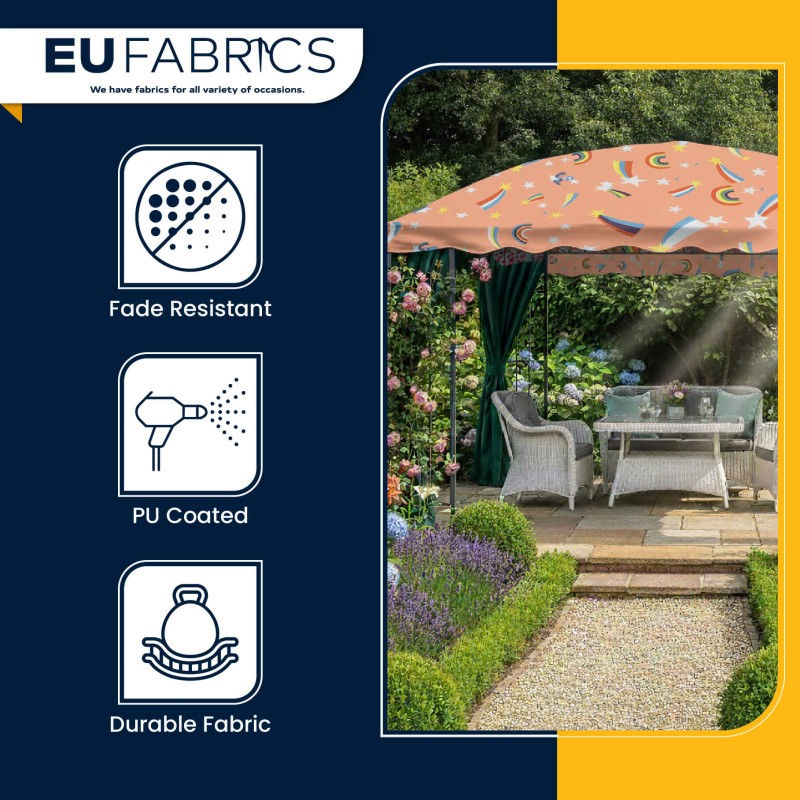 7oz PU Coated Waterproof Fabric Peach