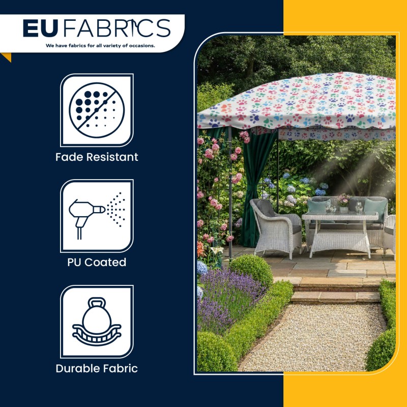 7oz PU Coated Waterproof Fabric Paws