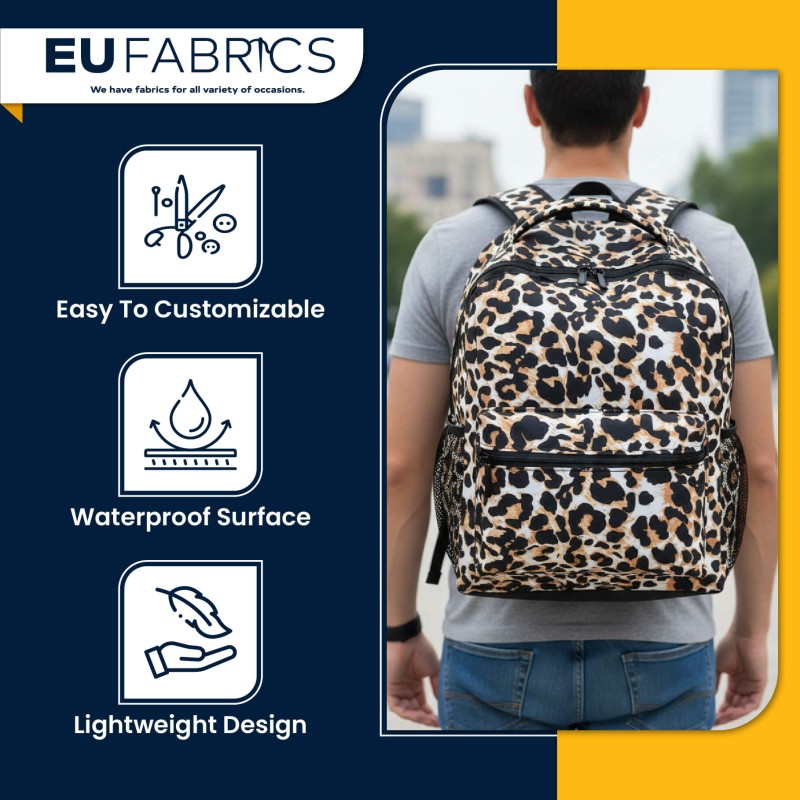 4oz Polyester NR005 Breathable Waterproof Fabric Leopard