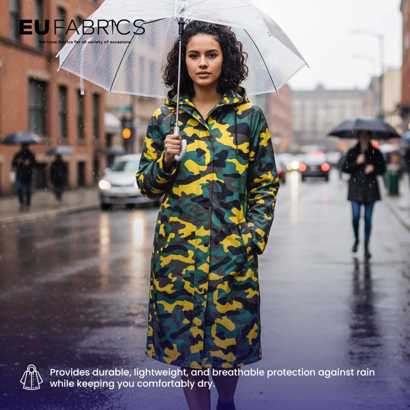 4oz Polyester NR005 Breathable Waterproof Fabric Yellow