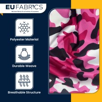 4oz Polyester NR005 Breathable Waterproof Fabric Pink Camo