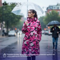 4oz Polyester NR005 Breathable Waterproof Fabric Pink Camo