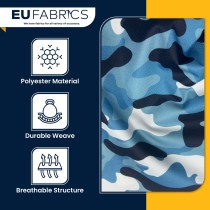 4oz Polyester NR005 Breathable Waterproof Fabric Sky Blue Camo