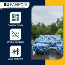 4oz Polyester NR005 Breathable Waterproof Fabric Sky Blue Camo