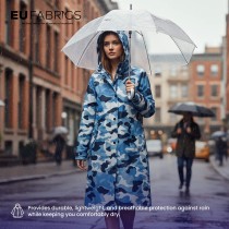 4oz Polyester NR005 Breathable Waterproof Fabric Sky Blue Camo