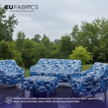 4oz Polyester NR005 Breathable Waterproof Fabric Sky Blue Camo