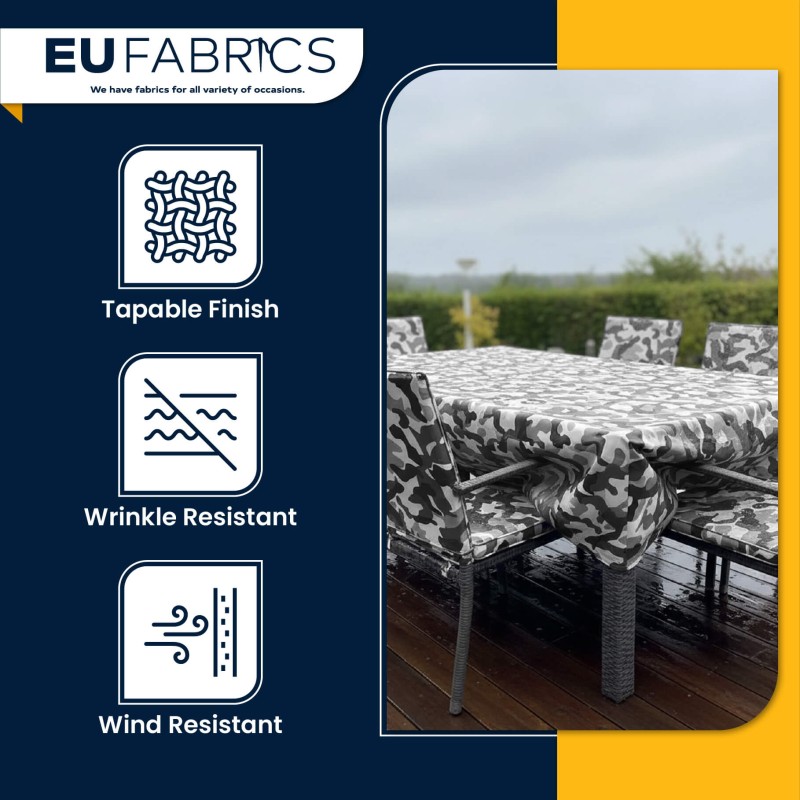 4oz Polyester NR005 Breathable Waterproof Fabric Silver Camo