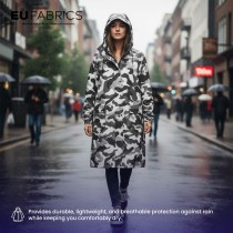 4oz Polyester NR005 Breathable Waterproof Fabric Silver Camo