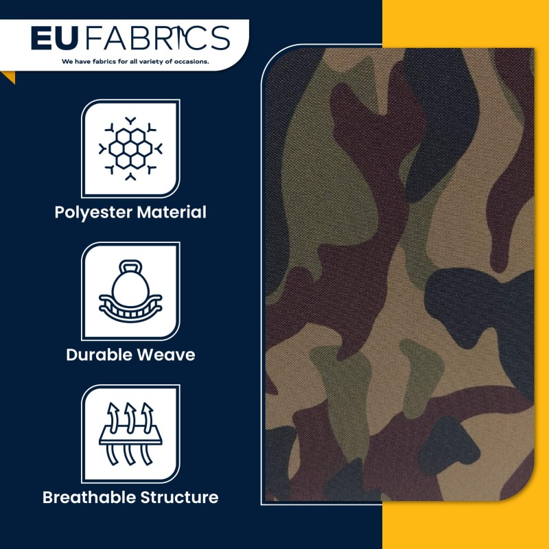 4oz Polyester NR005 Breathable Waterproof Fabric Olive Camo