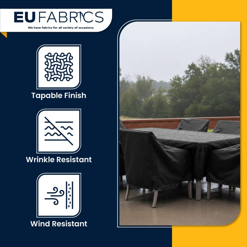 4oz Polyester NR005 Breathable Waterproof Fabric Black