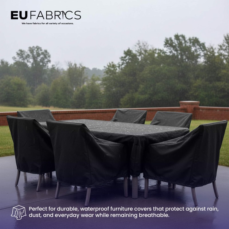 4oz Polyester NR005 Breathable Waterproof Fabric Black