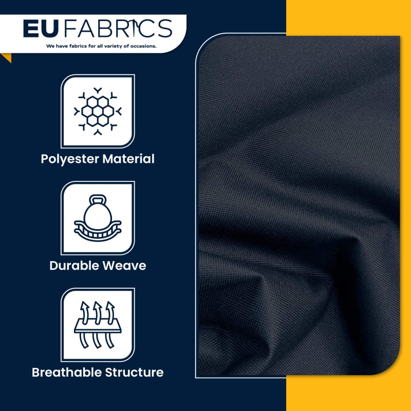 4oz Polyester NR005 Breathable Waterproof Fabric Navy