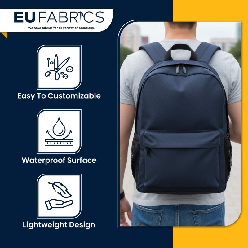 4oz Polyester NR005 Breathable Waterproof Fabric Navy