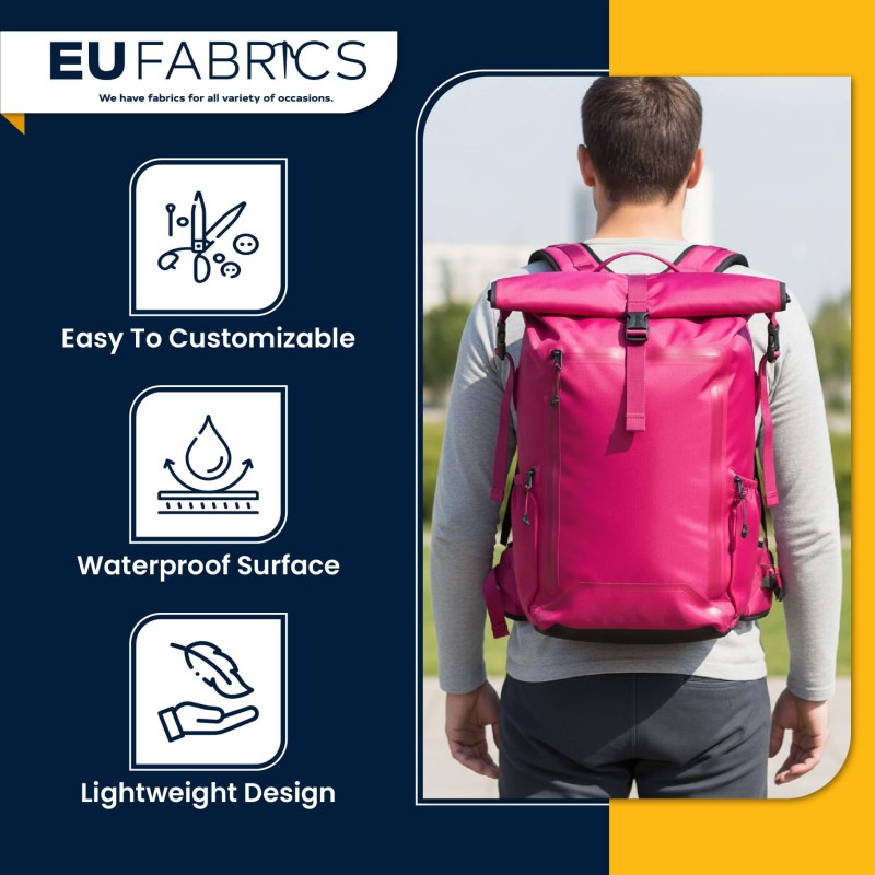 4oz Polyester NR005 Breathable Waterproof Fabric Pink