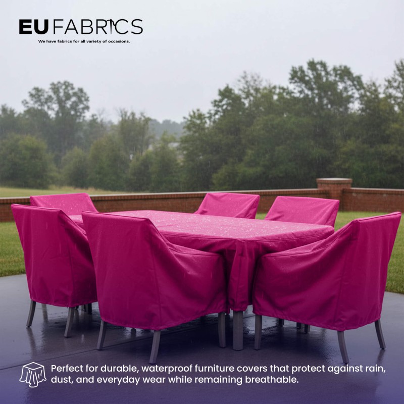 4oz Polyester NR005 Breathable Waterproof Fabric Pink