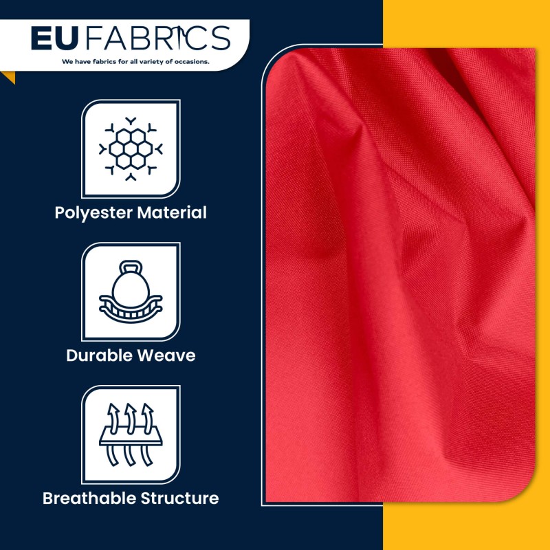 4oz Polyester NR005 Breathable Waterproof Fabric Red
