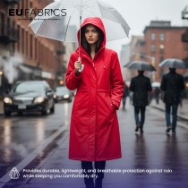 4oz Polyester NR005 Breathable Waterproof Fabric Red