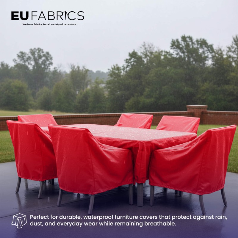 4oz Polyester NR005 Breathable Waterproof Fabric Red