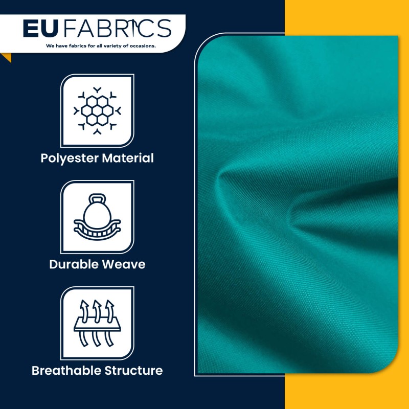 4oz Polyester NR005 Breathable Waterproof Fabric Teal